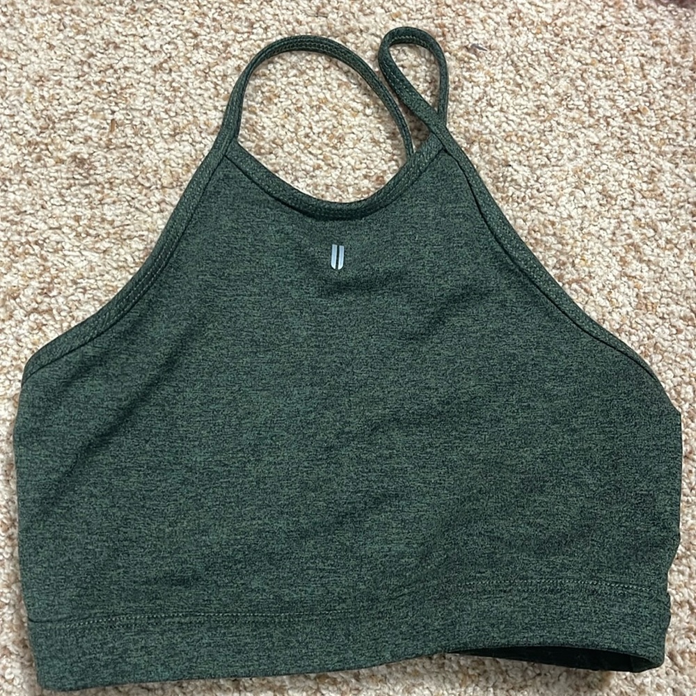 Nobull dark green high neck sports bra